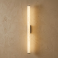 Natural Alabaster Wall Light Linear Design-Lighting > Wall Lights-casanuva-Black - 30cm-Warm Light-casanuva