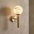Natural Alabaster Wall Light Orb-Lighting > Wall Lights-casanuva-casanuva