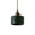 Natural Jade Dark Green Pendant Light-Lighting > Chandeliers & Pendant Lights-casanuva-A-casanuva