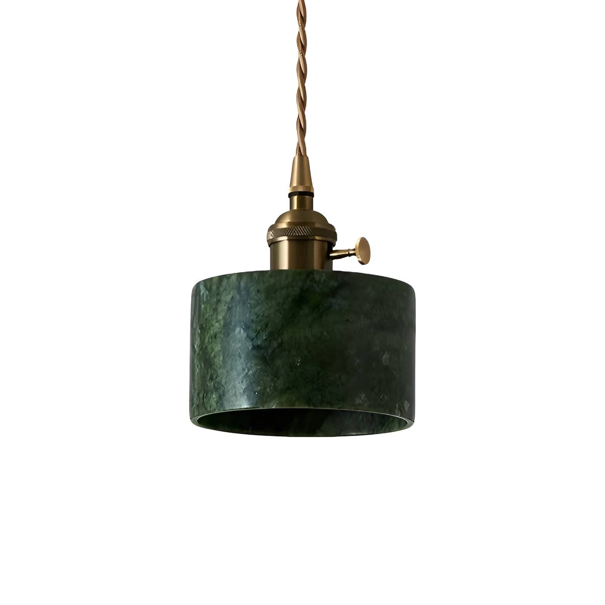 Natural Jade Dark Green Pendant Light-Lighting > Chandeliers & Pendant Lights-casanuva-A-casanuva