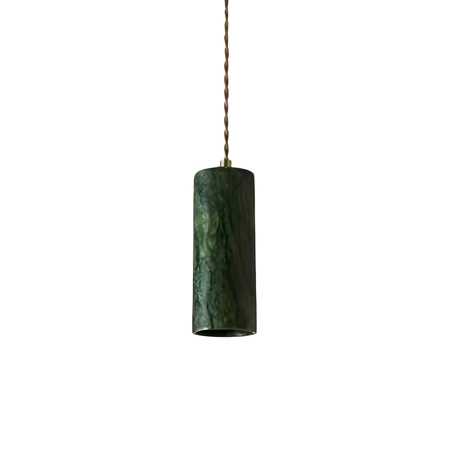 Natural Jade Dark Green Pendant Light-Lighting > Chandeliers & Pendant Lights-casanuva-B-casanuva