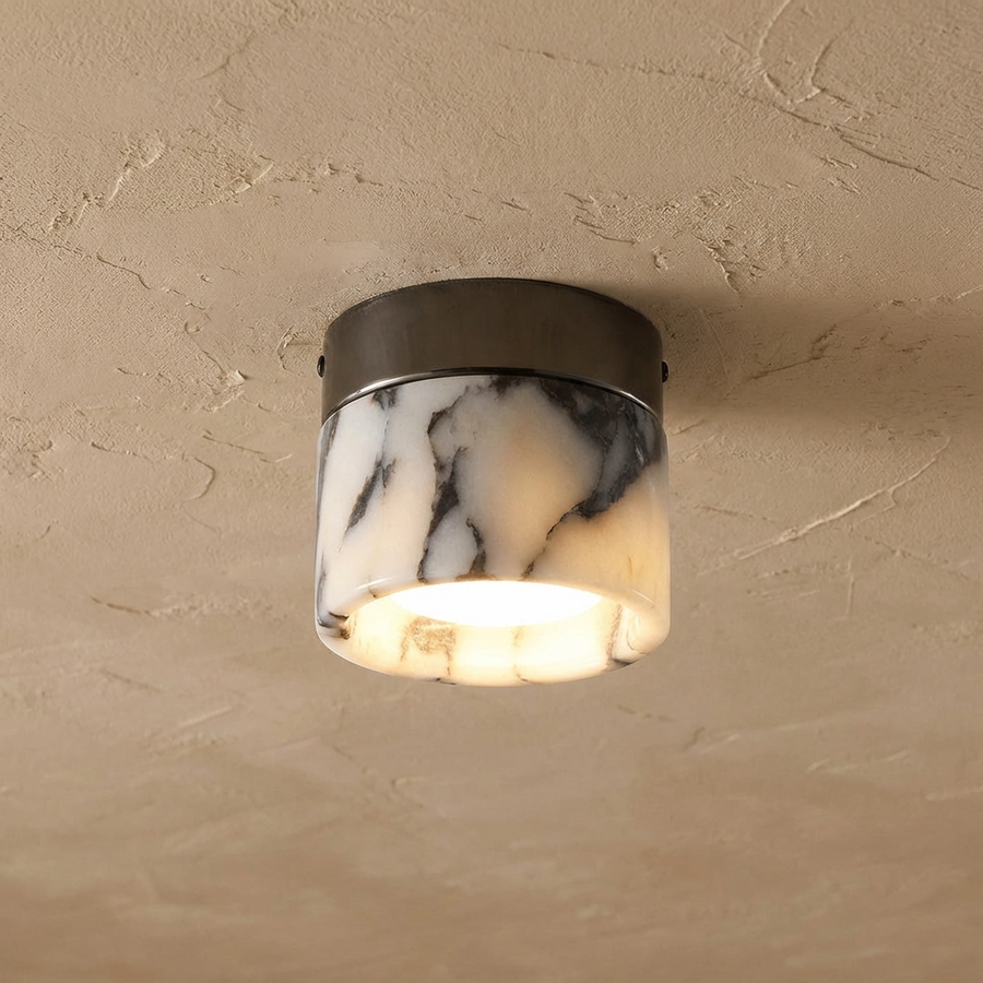 Natural Marble Ceiling Light Flush Mount-Lighting > Chandeliers & Pendant Lights-casanuva-casanuva