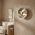 Natural Marble Round Wall Light Fixture-Lighting > Wall Lights-casanuva-casanuva
