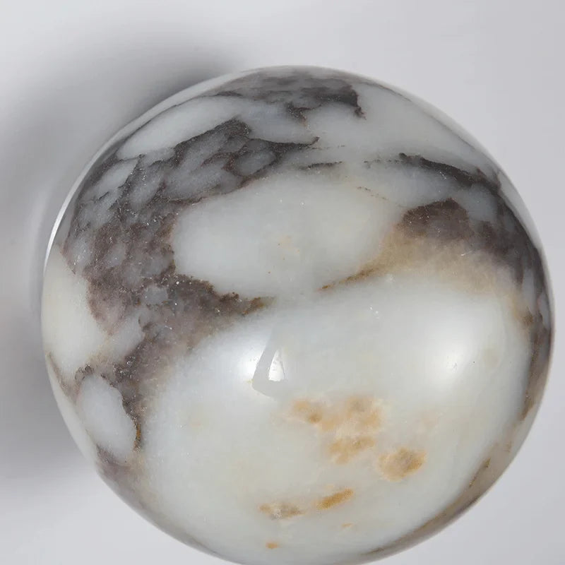 Natural Marble Stone Ball Wall Light Fixture-Lighting > Wall Lights-casanuva-casanuva