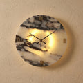 Natural Marble Wall Clock Light-Lighting > Wall Lights-casanuva-casanuva