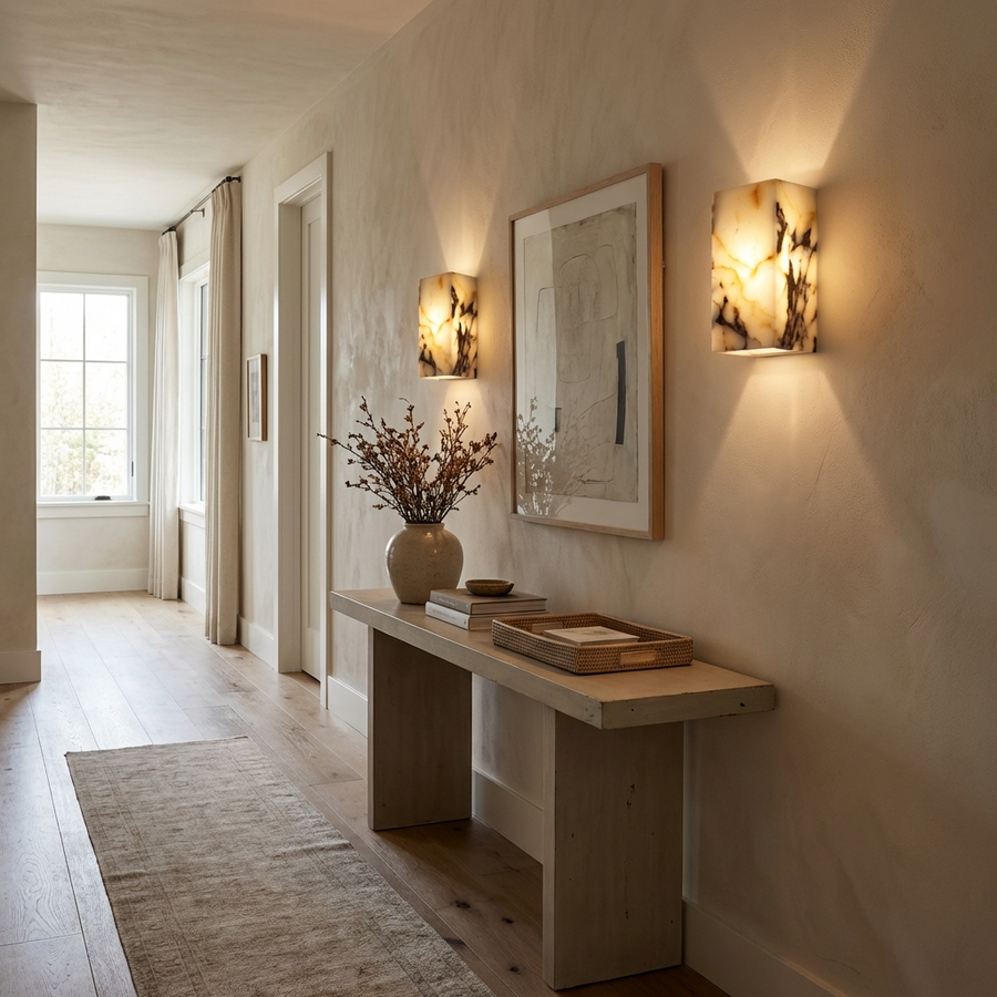 Natural Marble Wall Light Cuboid Design-Lighting > Wall Lights-casanuva-casanuva