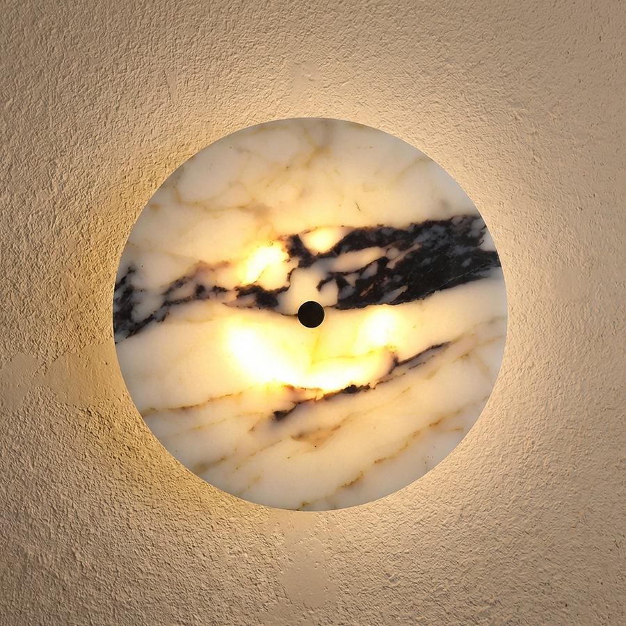 Natural Marble Wall Sconce Light-Lighting > Wall Lights-casanuva-casanuva