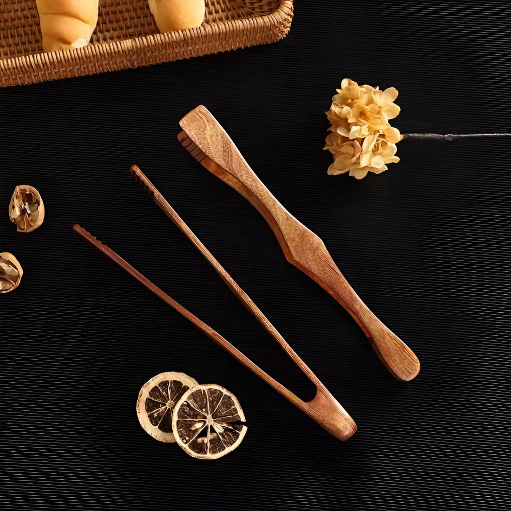 Natural Wood Heat Resistant Kitchen Tongs-Kitchen & Dining > Cooking Utensils-casanuva-casanuva