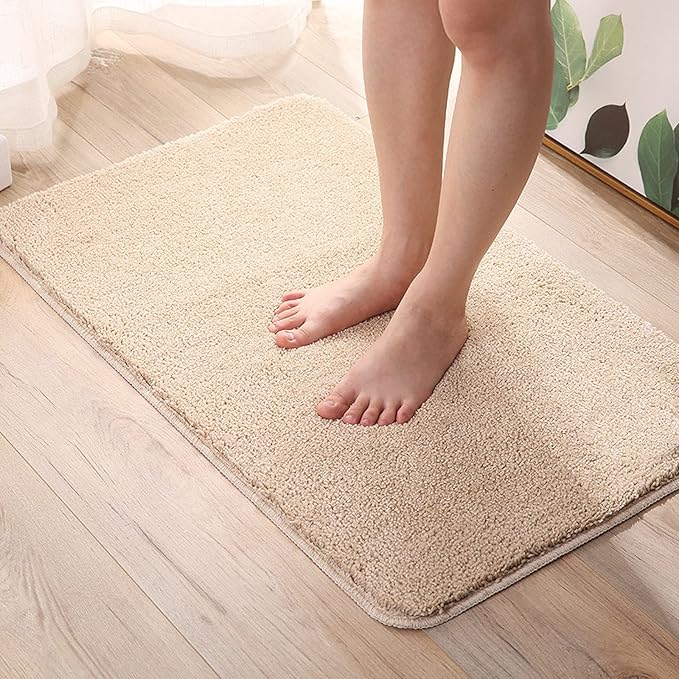 Non-Slip Plush Bathroom Mat Soft and Absorbent-Bedding & Bath > Bath Mats-casanuva-Apricot-40x60cm-casanuva