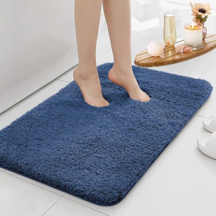 Non-Slip Plush Bathroom Mat Soft and Absorbent-Bedding & Bath > Bath Mats-casanuva-Blue-40x60cm-casanuva
