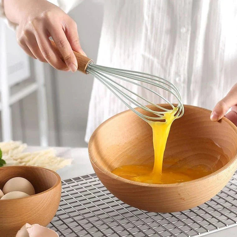Nonstick Silicone Cooking Utensil Set with Wooden Handles-Kitchen & Dining > Cooking Utensils-casanuva-casanuva