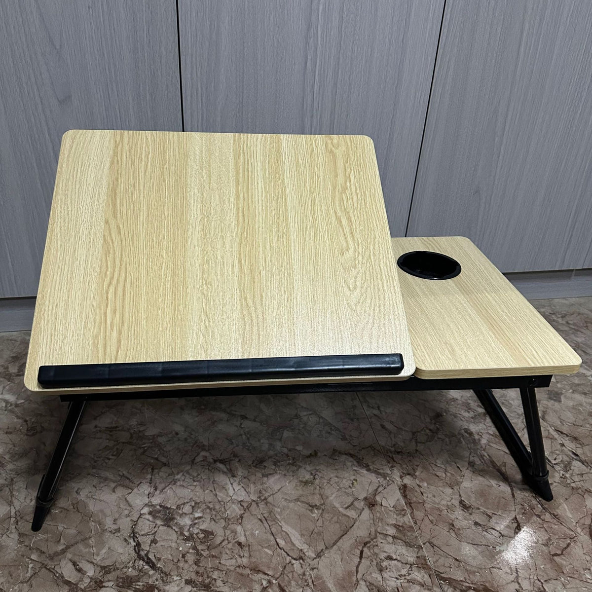 Nordic Carbon Steel MDF Rectangular Desk Foldable Angle Adjustable with 2-Tray Saucer-Furniture > Desks-casanuva-casanuva