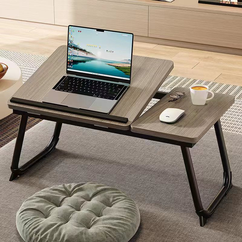Nordic Carbon Steel MDF Rectangular Desk Foldable Angle Adjustable with 2-Tray Saucer-Furniture > Desks-casanuva-casanuva