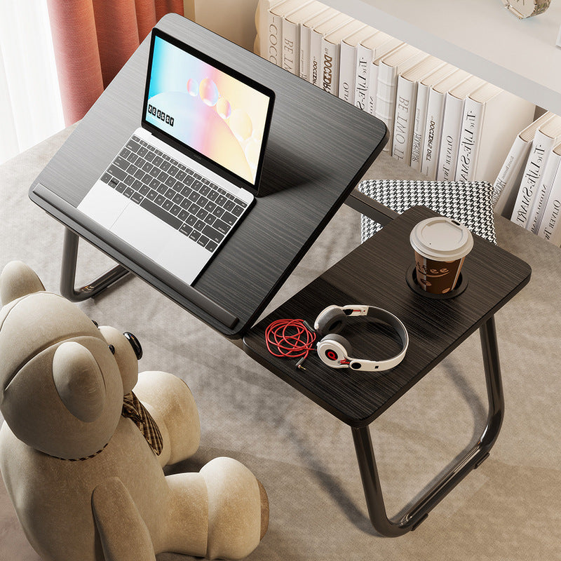 Nordic Carbon Steel MDF Rectangular Desk Foldable Angle Adjustable with 2-Tray Saucer-Furniture > Desks-casanuva-casanuva