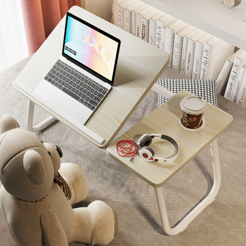 Nordic Carbon Steel MDF Rectangular Desk Foldable Angle Adjustable with 2-Tray Saucer-Furniture > Desks-casanuva-casanuva