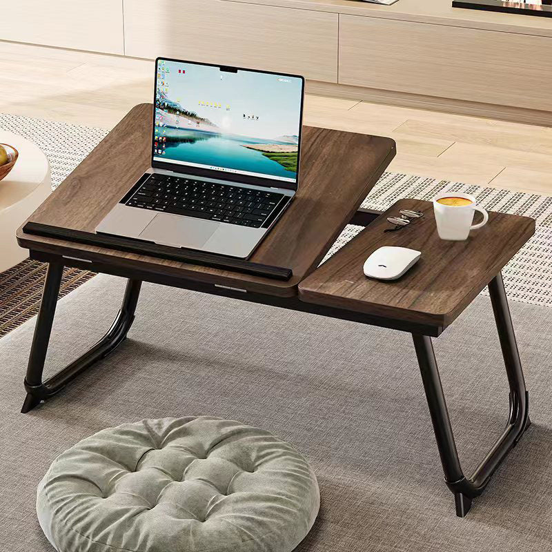 Nordic Carbon Steel MDF Rectangular Desk Foldable Angle Adjustable with 2-Tray Saucer-Furniture > Desks-casanuva-casanuva