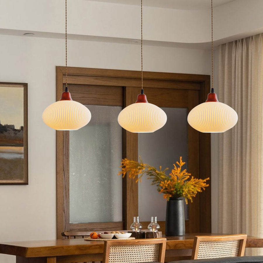 Nordic Ceramic White Pendant Light for Dining Room-Lighting > Pendant Lights-casanuva-casanuva