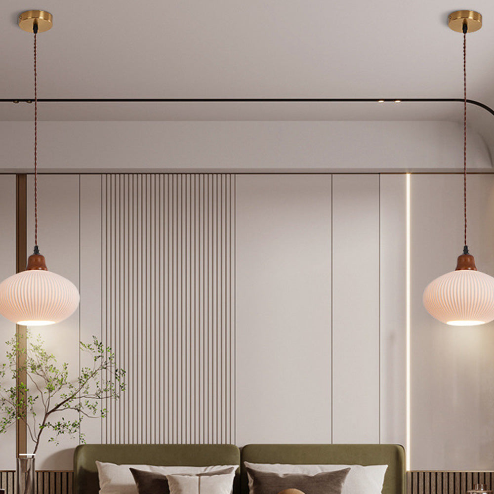 Nordic Ceramic White Pendant Light for Dining Room-Lighting > Pendant Lights-casanuva-casanuva