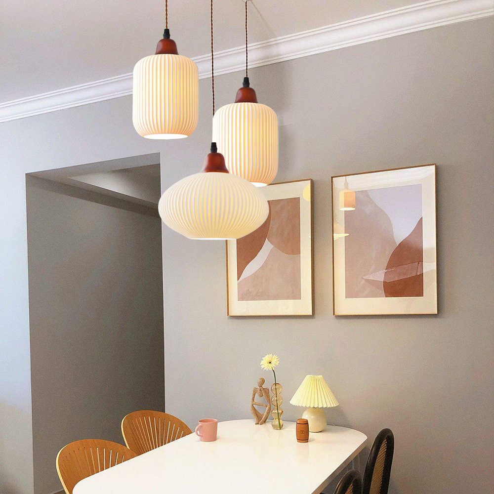 Nordic Ceramic White Pendant Light for Dining Room-Lighting > Pendant Lights-casanuva-casanuva