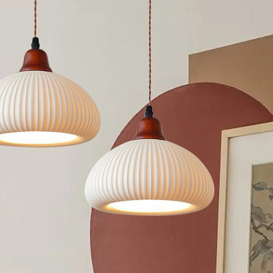 Nordic Ceramic White Pendant Light for Dining Room-Lighting > Pendant Lights-casanuva-casanuva