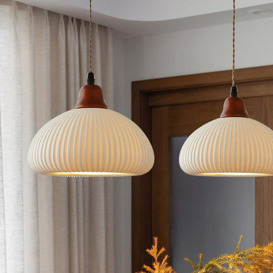 Nordic Ceramic White Pendant Light for Dining Room-Lighting > Pendant Lights-casanuva-casanuva