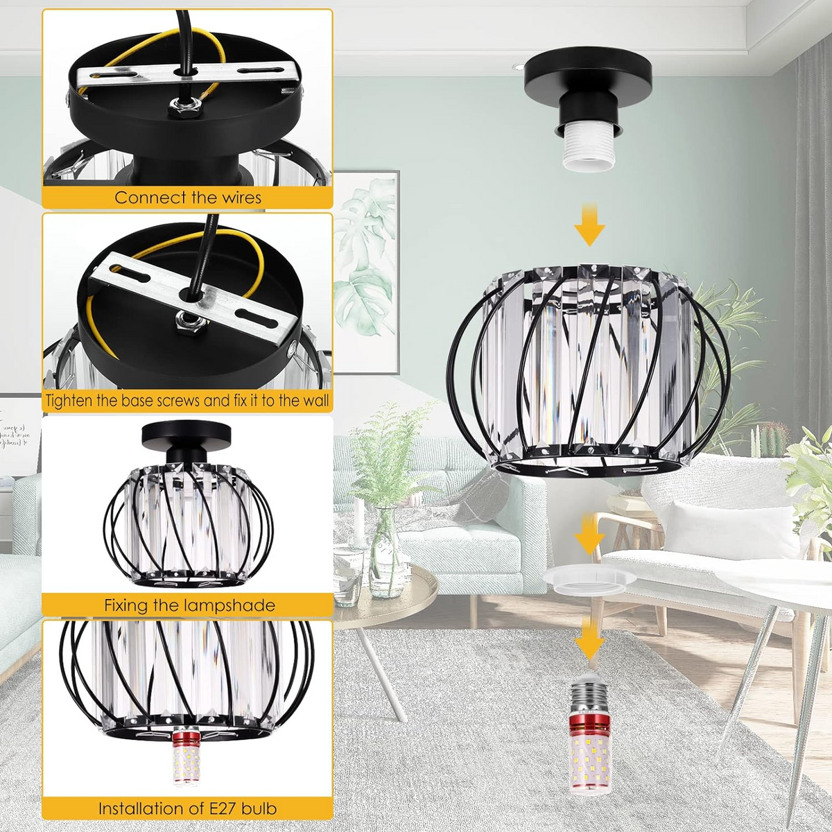 Nordic Glass Ceiling Light for Hallway-Lighting > Ceiling Lights-casanuva-casanuva