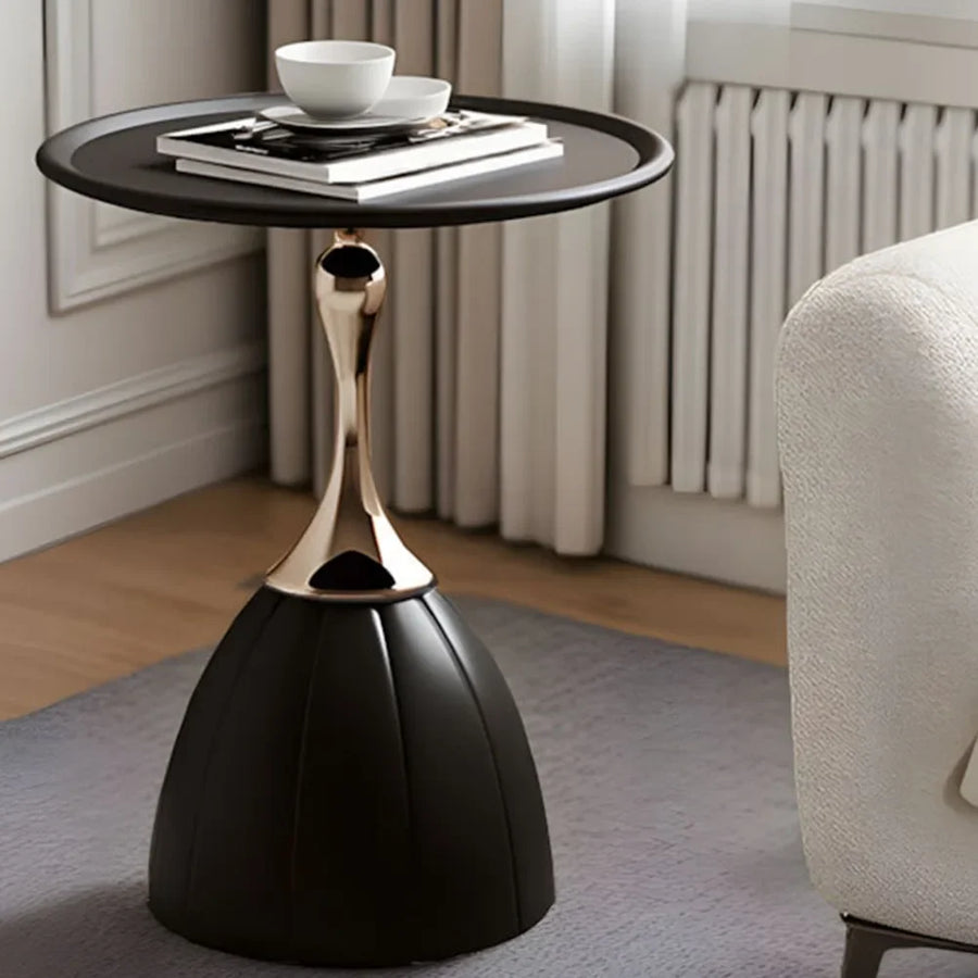 Nordic Lotus Side Table Scandinavian Design Minimalist Wood-Furniture > Side Tables-casanuva-casanuva