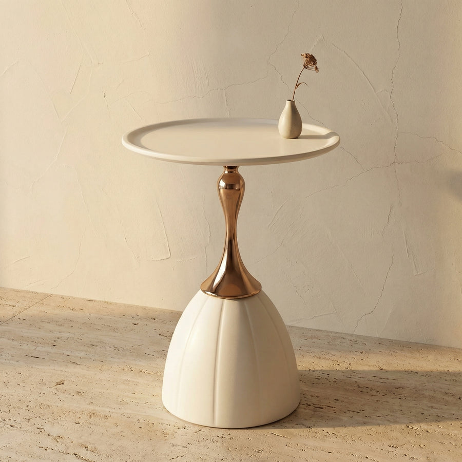 Nordic Lotus Side Table Scandinavian Design Minimalist Wood-Furniture > Side Tables-casanuva-casanuva