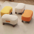 Nordic Portable Flannelette Footstool Solid Wood Backless Armless-Furniture > Side Tables-casanuva-casanuva