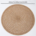 Nordic Round Woven Placemats Set of 4 Boho Table Mats for Dining and Events-Kitchen & Dining > Placemats-casanuva-casanuva
