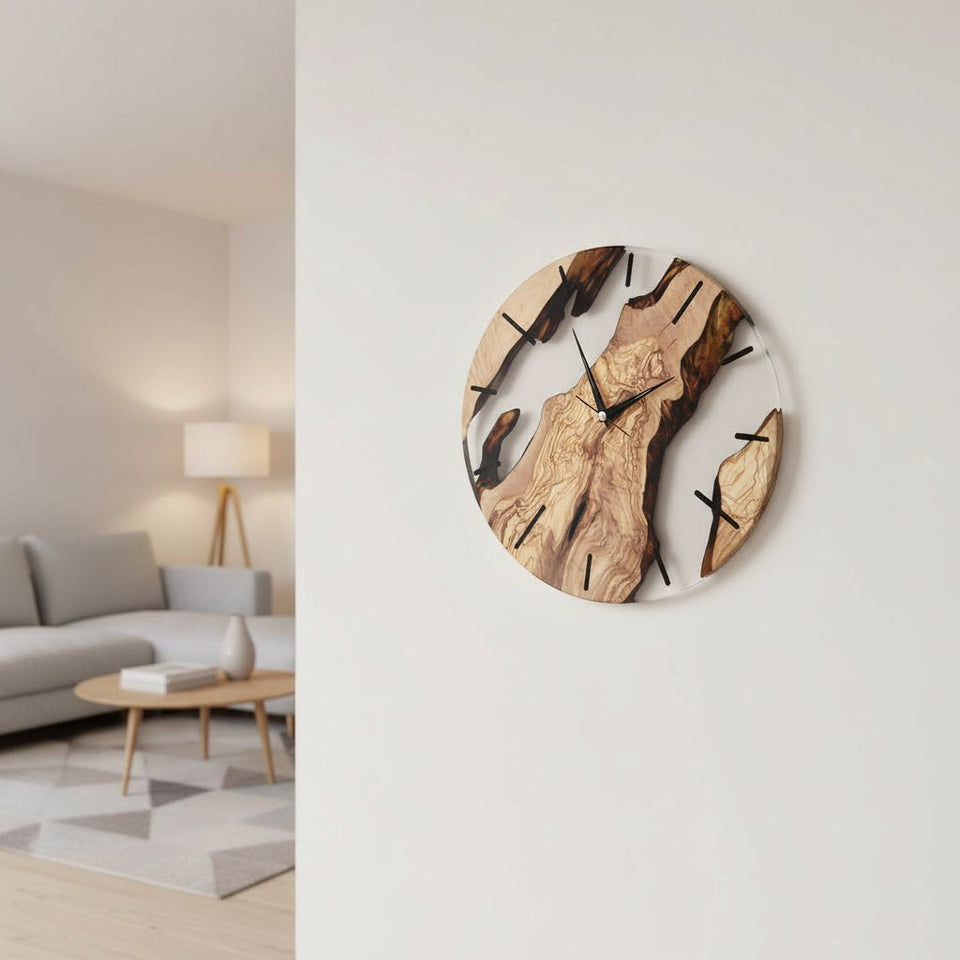 Nordic Silent Wooden Wall Clock for Home and Office-Home Decor > Clocks-casanuva-casanuva