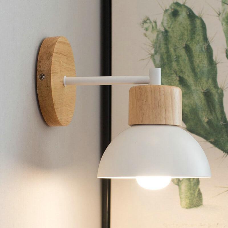 Nordic Wood and Metal Wall Sconce Lamp-Lighting > Wall Lights-casanuva-casanuva