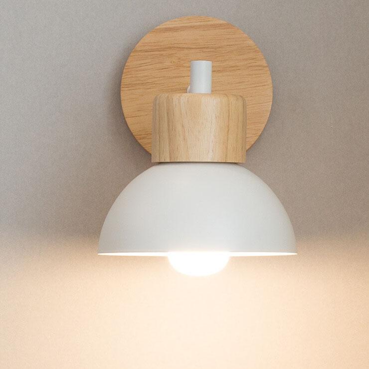 Nordic Wood and Metal Wall Sconce Lamp-Lighting > Wall Lights-casanuva-casanuva