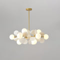Off White Tree Chandelier Light Fixture-Lighting > Chandeliers & Pendant Lights-casanuva-12 heads 75cmx30cm-Gold & White-casanuva