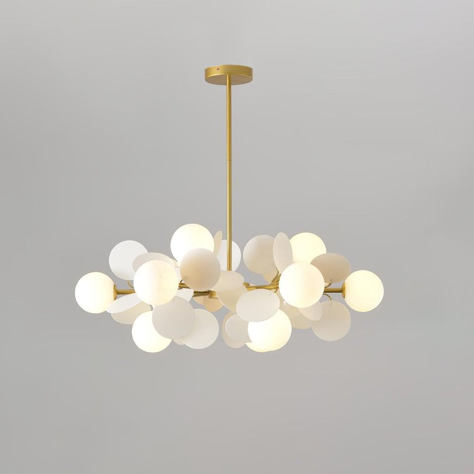 Off White Tree Chandelier Light Fixture-Lighting > Chandeliers & Pendant Lights-casanuva-12 heads 75cmx30cm-Gold & White-casanuva