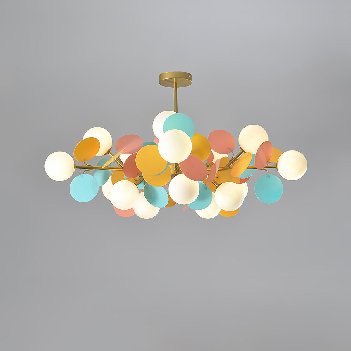 Off White Tree Chandelier Light Fixture-Lighting > Chandeliers & Pendant Lights-casanuva-15 heads 90cmx30cm-Gold & Colorful-casanuva