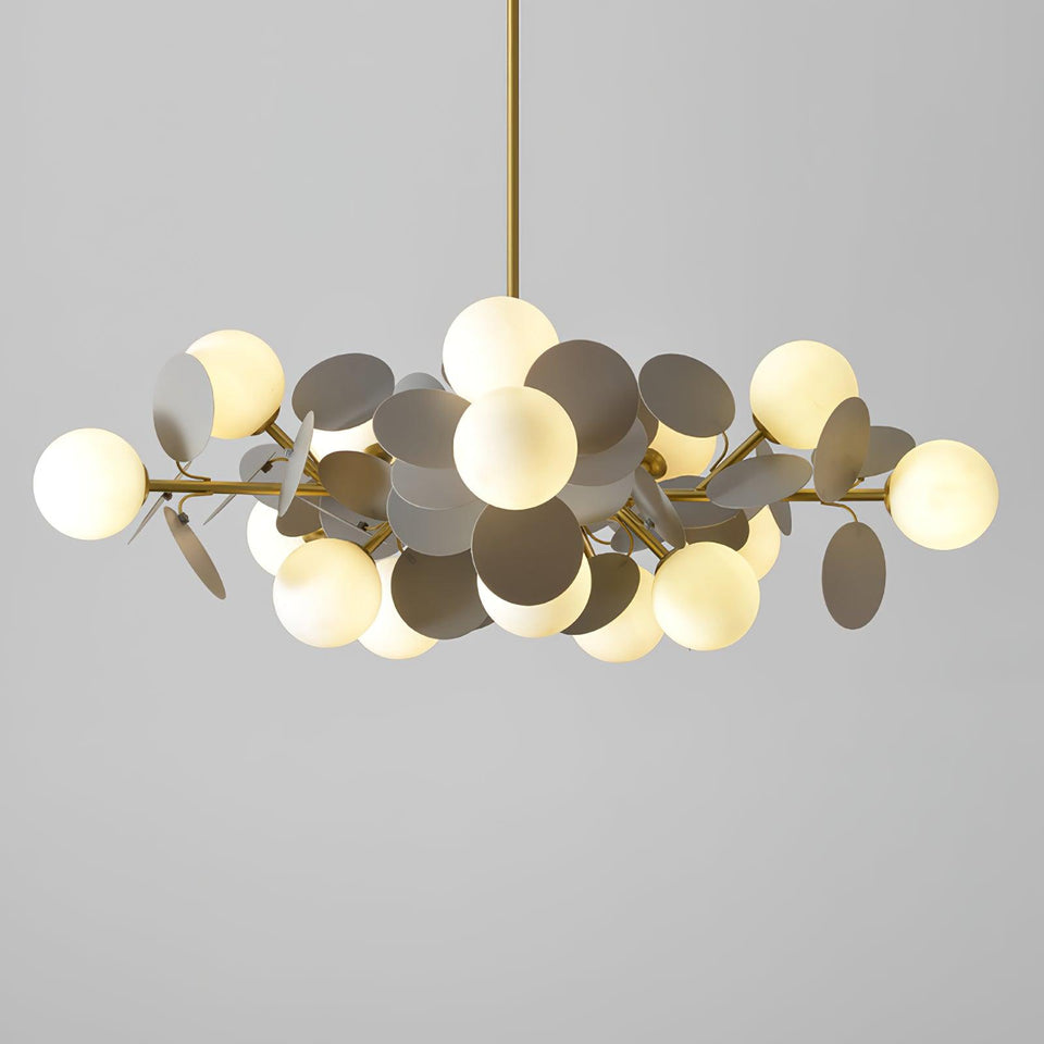Off White Tree Chandelier Light Fixture-Lighting > Chandeliers & Pendant Lights-casanuva-casanuva