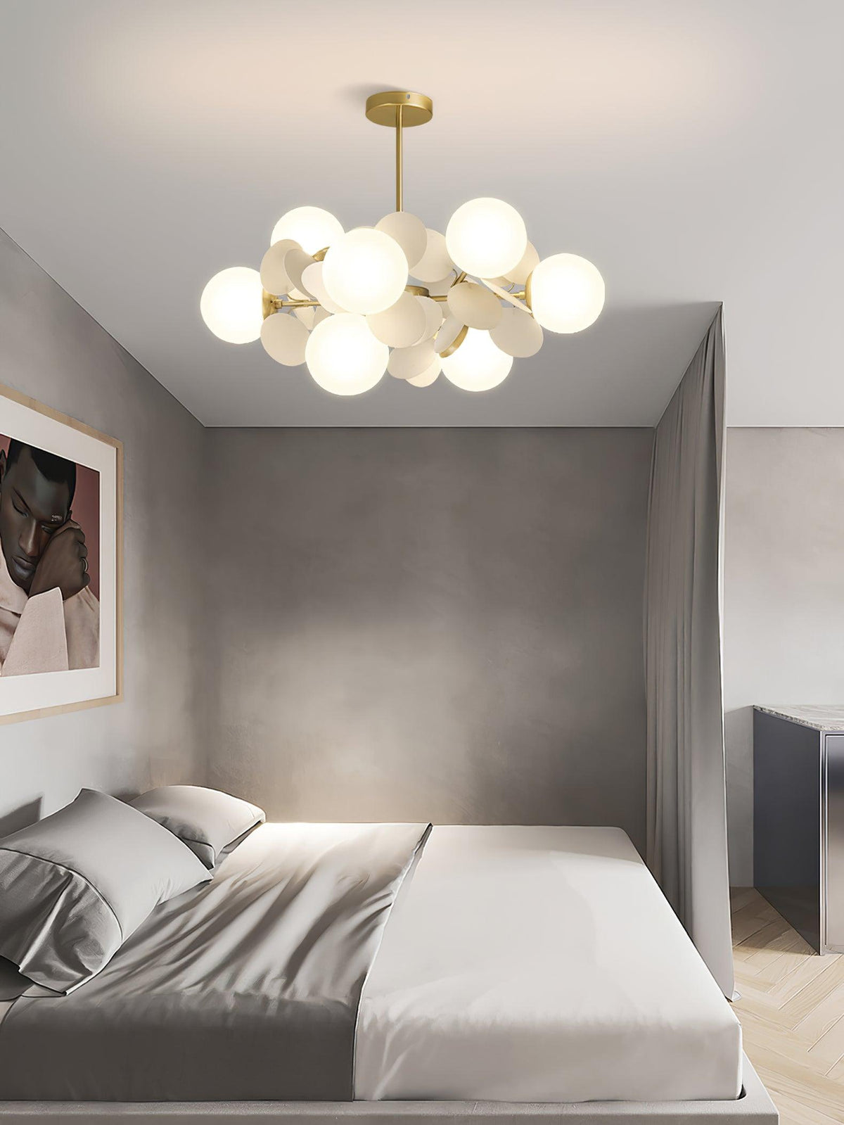 Off White Tree Chandelier Light Fixture-Lighting > Chandeliers & Pendant Lights-casanuva-casanuva