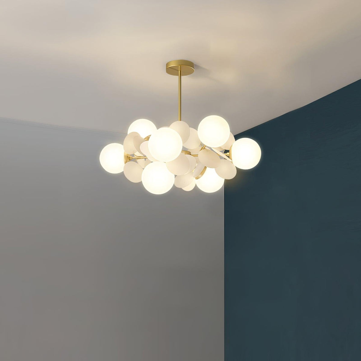 Off White Tree Chandelier Light Fixture-Lighting > Chandeliers & Pendant Lights-casanuva-casanuva