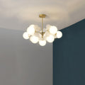 Off White Tree Chandelier Light Fixture-Lighting > Chandeliers & Pendant Lights-casanuva-casanuva