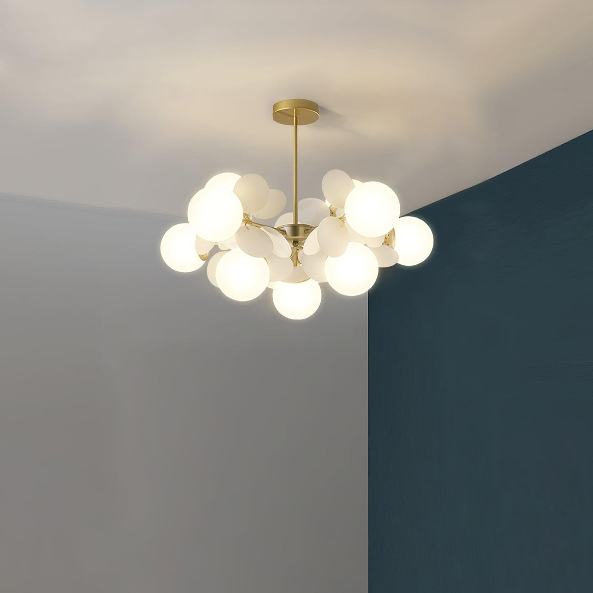 Off White Tree Chandelier Light Fixture-Lighting > Chandeliers & Pendant Lights-casanuva-casanuva