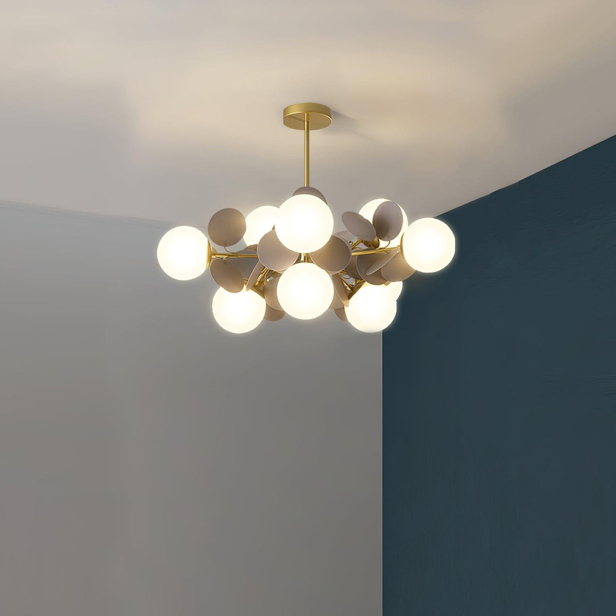 Off White Tree Chandelier Light Fixture-Lighting > Chandeliers & Pendant Lights-casanuva-casanuva