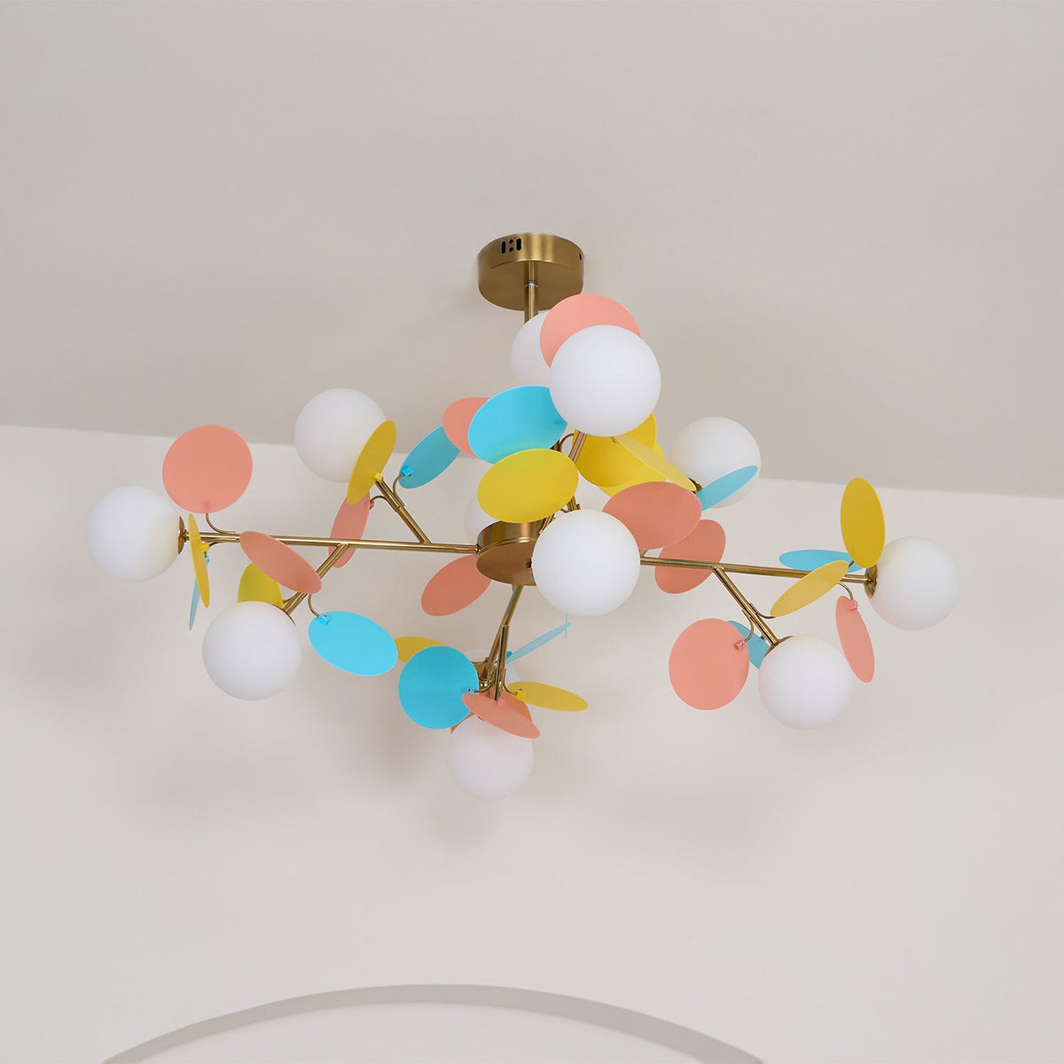 Off White Tree Chandelier Light Fixture-Lighting > Chandeliers & Pendant Lights-casanuva-casanuva
