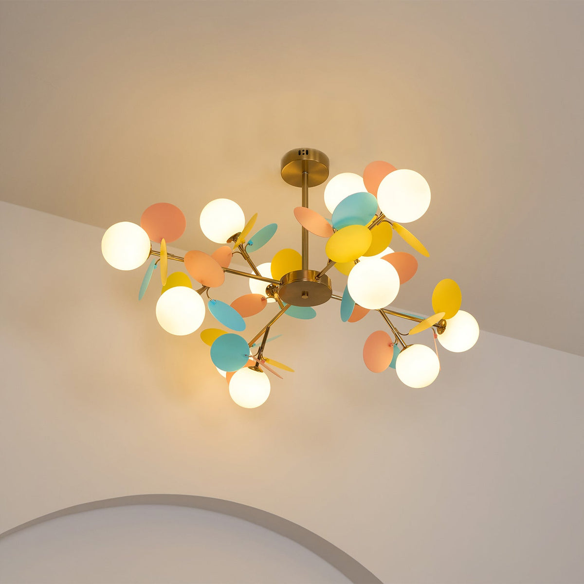 Off White Tree Chandelier Light Fixture-Lighting > Chandeliers & Pendant Lights-casanuva-casanuva