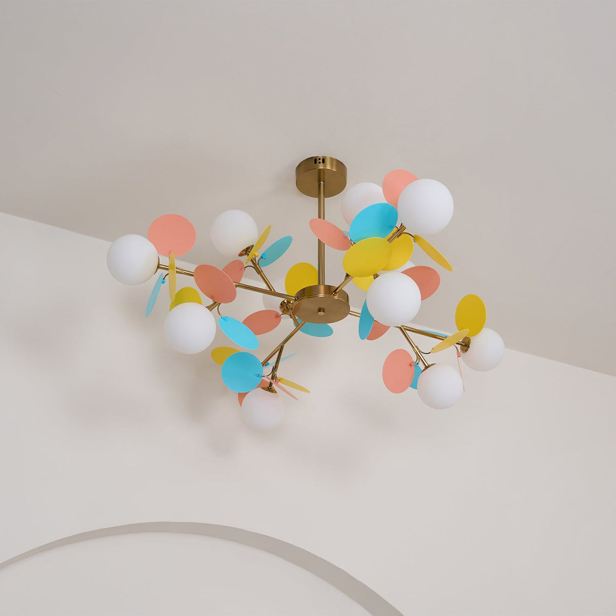 Off White Tree Chandelier Light Fixture-Lighting > Chandeliers & Pendant Lights-casanuva-casanuva