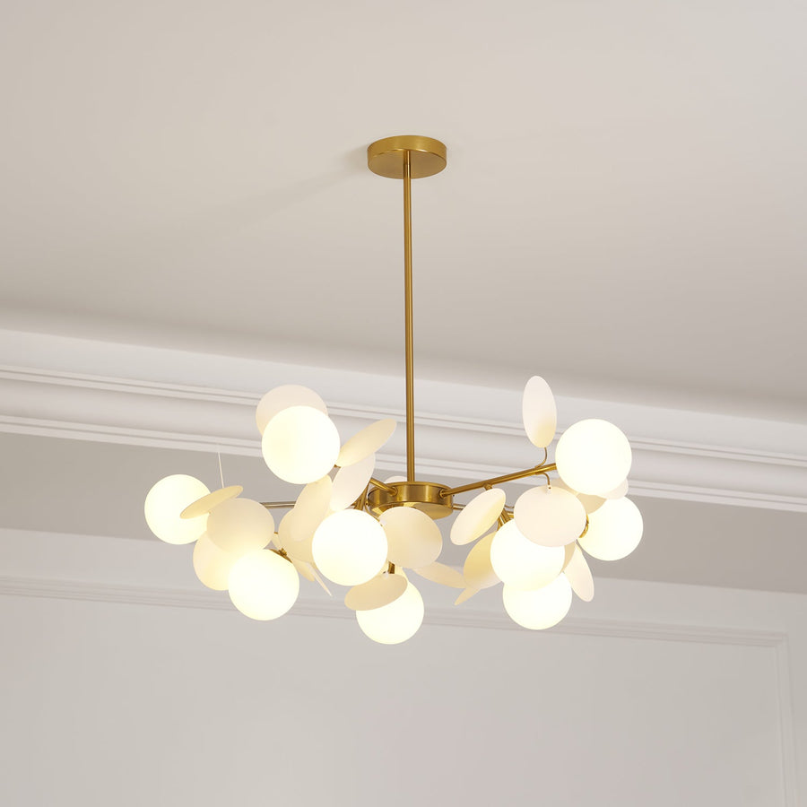 Off White Tree Chandelier Light Fixture-Lighting > Chandeliers & Pendant Lights-casanuva-casanuva
