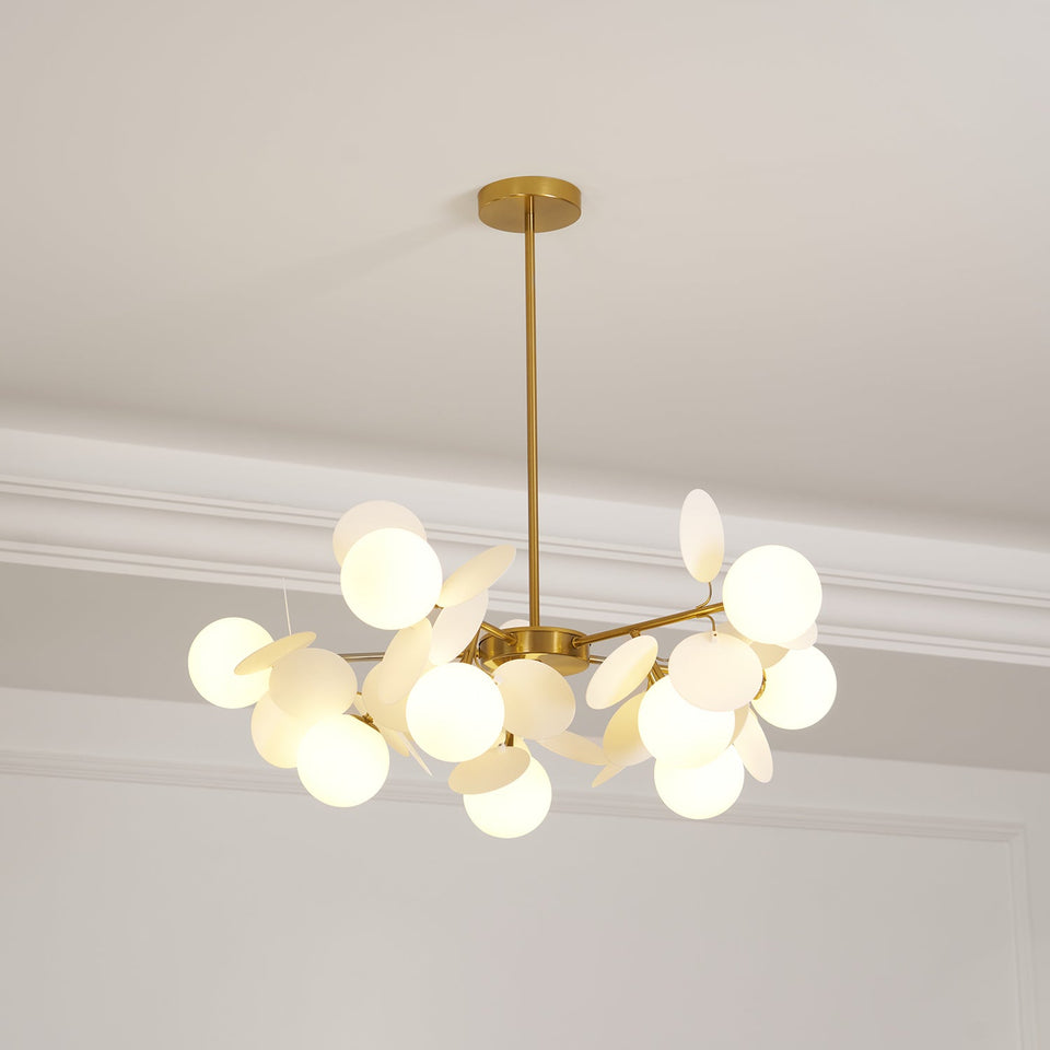 Off White Tree Chandelier Light Fixture-Lighting > Chandeliers & Pendant Lights-casanuva-casanuva
