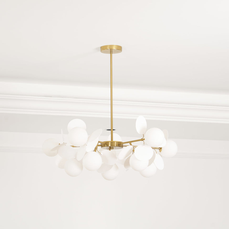 Off White Tree Chandelier Light Fixture-Lighting > Chandeliers & Pendant Lights-casanuva-casanuva