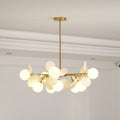 Off White Tree Chandelier Light Fixture-Lighting > Chandeliers & Pendant Lights-casanuva-casanuva