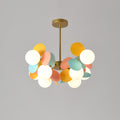 Off White Tree Chandelier Light Fixture-Lighting > Chandeliers & Pendant Lights-casanuva-8 heads 23.6" x H 11.8"-Gold & Colorful-casanuva